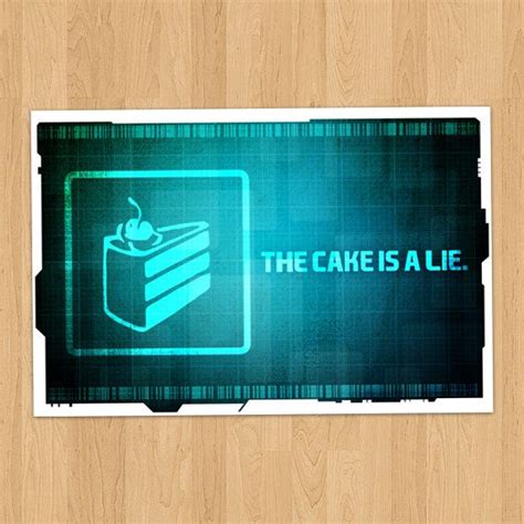 Portal The cake is a lie Meme Poster 20x13 by Memesters on Etsy, $14.99 | Lies meme, Lie, Etsy