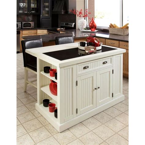 Home Styles Nantucket White Kitchen Island With Granite Top-5022-94 ...