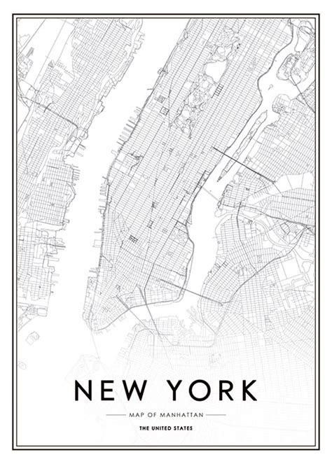 Poster with New York map | desenio.com