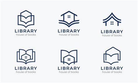 Library logo icon set 4629763 Vector Art at Vecteezy