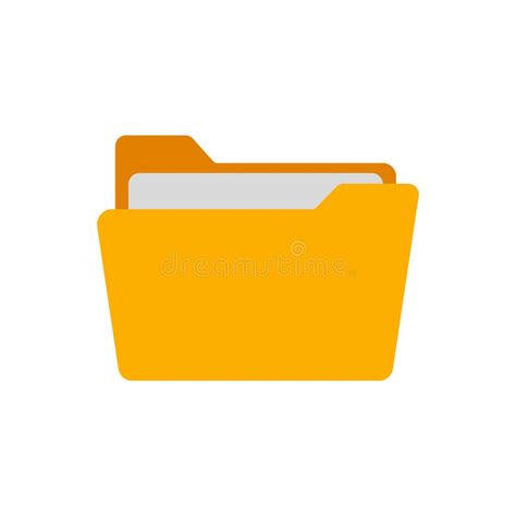 Flat Folder Icon Flat Design. Vector Illustration Stock Vector ...