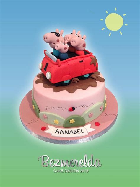 Peppa Pig Car Cake - Decorated Cake by Bezmerelda - CakesDecor