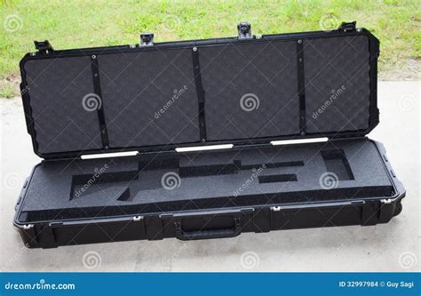 Empty rifle case stock photo. Image of grass, case, concrete - 32997984