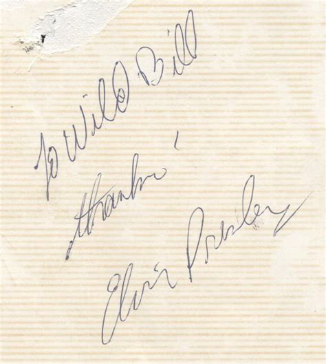 √ Elvis Presley Signature Value