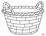Empty Basket Coloring Page sketch template