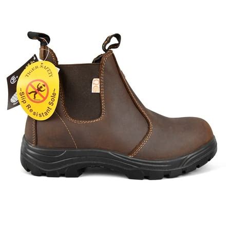 Tiger Men's Safety Boots Steel Toe CSA Lightweight Slip On Leather Work Boots 5925 | Walmart Canada