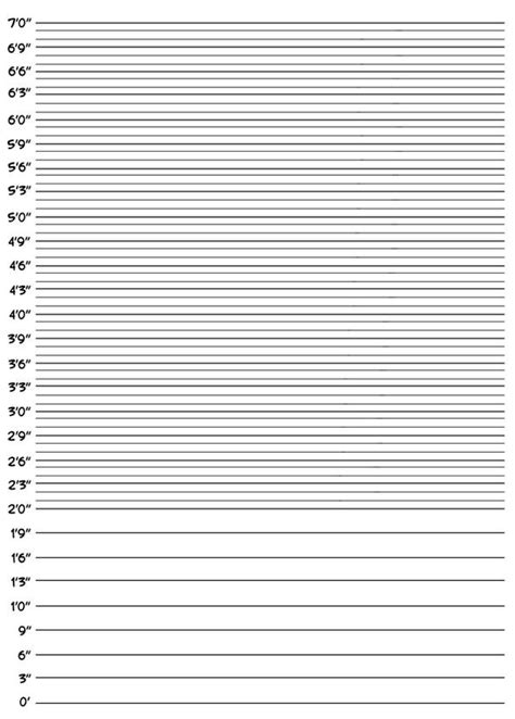 Height In Inches Chart