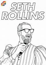 Seth Rollins Coloring Pages  Free Printables sketch template
