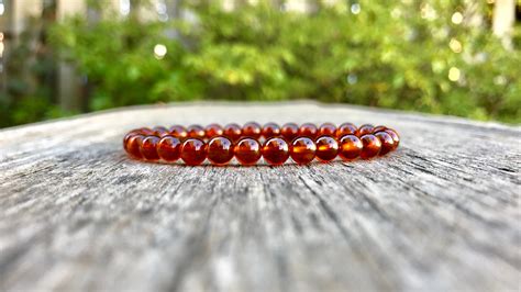 Dainty Orange Garnet Bracelet Grade AAA 6-7mm Orange Brown | Etsy