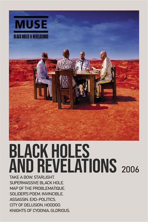 Black Holes And Revelations By Muse Minimalist Album Poster | Black holes and revelations, Music ...