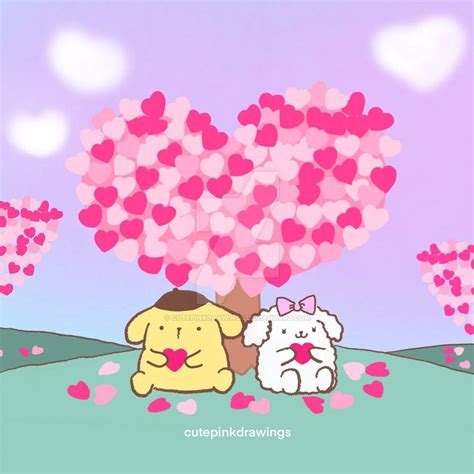 Pompompurin and Macaroon Sanrio Characters by cutepinkdrawings on ...