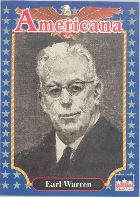 EARL WARREN, SUPREME COURT JUSTICE #156 -- 1992 Americana -- 99 Cents a ...