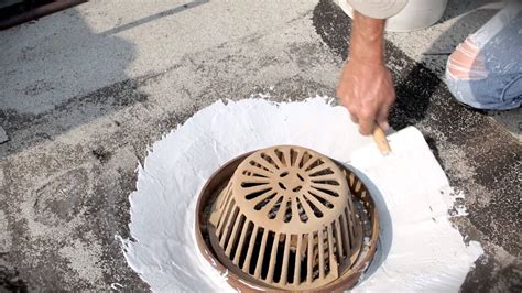 How to repair & seal roof drains - YouTube