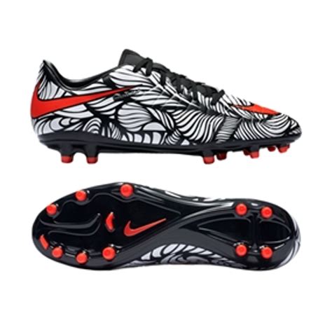 Nike Neymar Hypervenom Phelon II FG Soccer Cleats (Black/White/Bright Crimson) - Soccer Plus