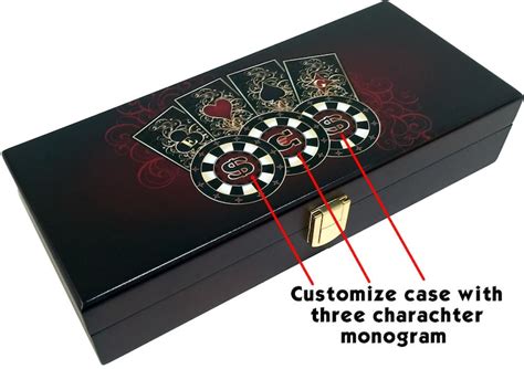 Custom Poker Chip Set With Personalized Mahogany Case - Etsy