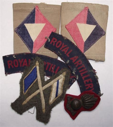 Crow Valley Militaria | WW2 British Royal Artillery Insignia Group.