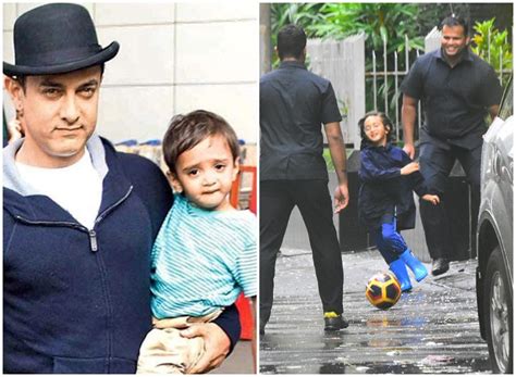 Aamir Khan's son Azad Rao Khan plays football in rain, pictures go viral