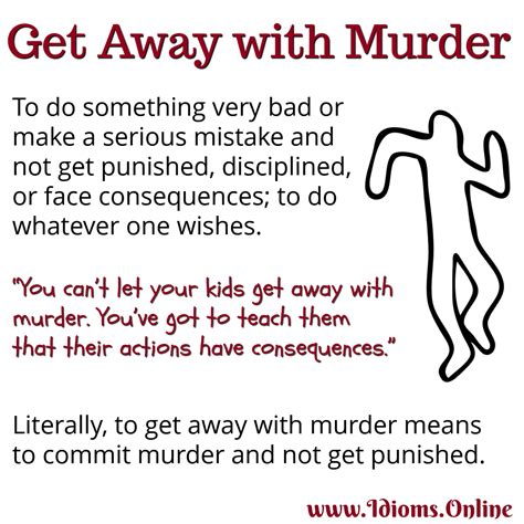 Get Away with Murder | Idioms Online