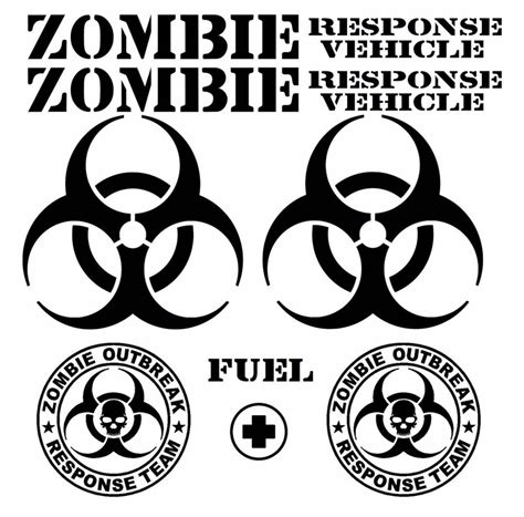 Zombie Response Team Vinyl Decal Sheet | Etsy