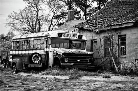 Abandoned School Bus Mixed Media by Trish Tritz | Fine Art America