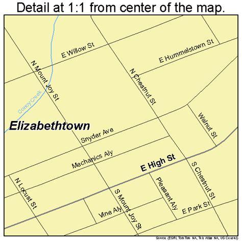 Elizabethtown Pennsylvania Street Map 4223016