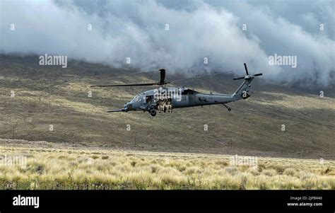 A 301st Rescue Squadron HH-60G Pave Hawk helicopter takes off from ...