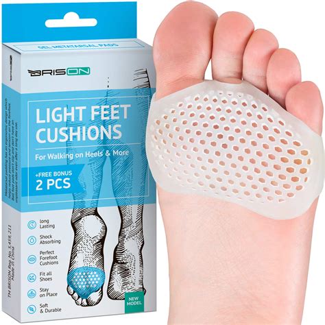 Metatarsal Pads Ball of Foot Cushions - Soft Gel Ball of Foot Pads ...