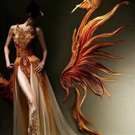 Couture （央ヽヵ） 【﻿Phoenix Inspired】dresses | Phoenix fashion, Fantasy dress, Inspired dress