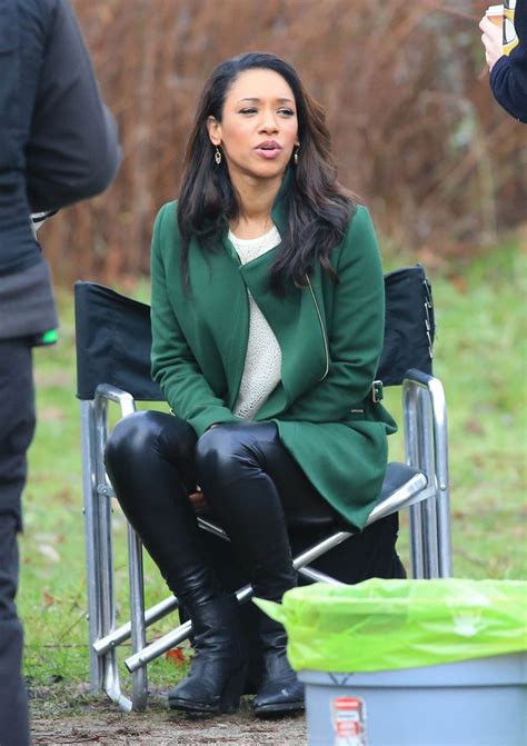 Candice Patton film scenes for The Flash - Leather Celebrities