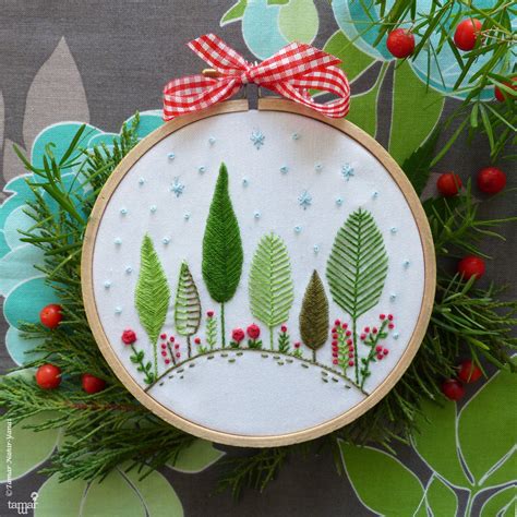 Christmas Forest - 4" embroidery kit – Tamar Nahir-Yanai