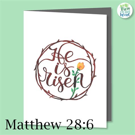 Scripture Easter Cards, 6 Printable Bible Verse Easter Cards, 5x7 Bible ...