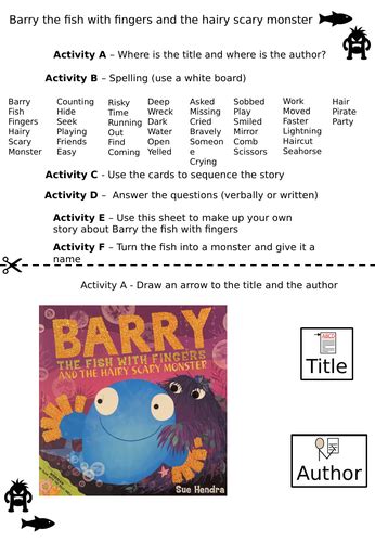 Barry the fish with fingers pack | Teaching Resources