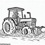 Download Tractor Plowing Coloring Page  For Kids – Smart sketch template