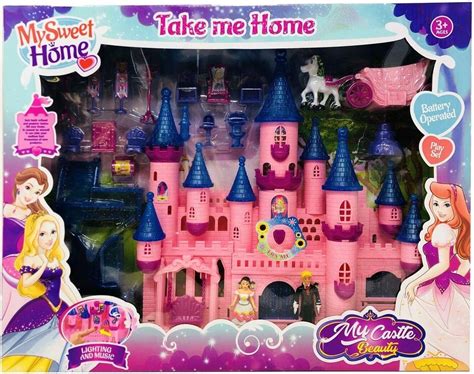 Koolbitz Large Fairy Princess Castle Toy Doll Playset w/ Lights, Sounds, Prince and Princess ...