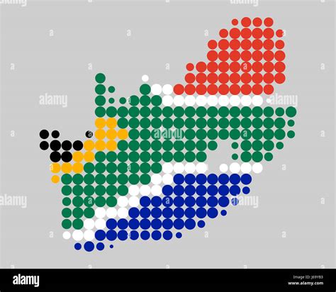 map and flag of south africa Stock Photo - Alamy