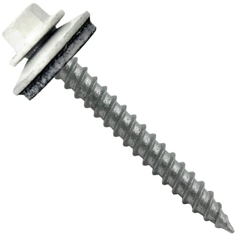 Metal ROOFING SCREWS: (250)12 x 2" BONE WHITE Hex ReGrip Sheet Metal Roof Screw. Sharp Point ...