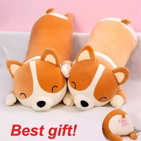 PLUSH TOY CORGI dog giant squid plush stuffed animal pillow in multiple sizes £10.66 - PicClick UK