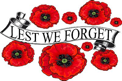 Lest We Forget Red Poppy Day November 11 Remembrance Armistice Day ...