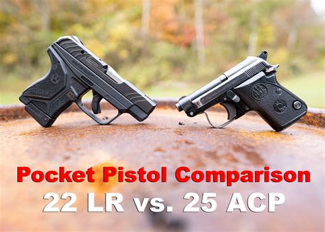 22LR vs 25 ACP - Pocket Pistol Caliber Comparison