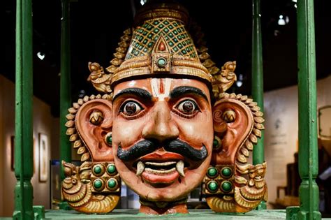 Head of Aravan at Indian Heritage Centre Stock Image - Image of museum ...