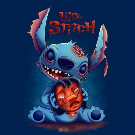 Lilo & Stitch #drawing #digitalpainting #disney #zombie Lilo & Stitch # ...