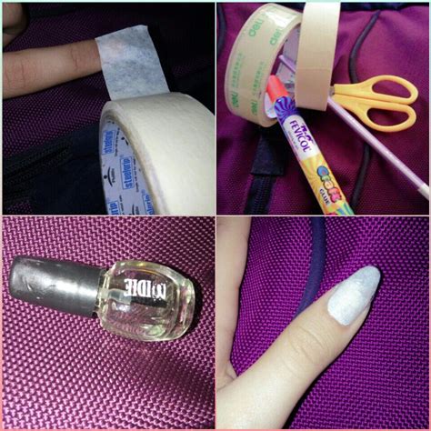 DIY Amazing 👌Fake nail tuotorial Things what u need 1.Masking tape or ...