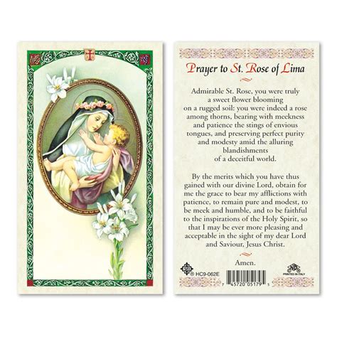 ST ROSE OF LIMA - PRAYER TO 25/PKG - San Francis