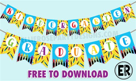 Free Preschool & Kindergarten Graduation Banner Printable ...