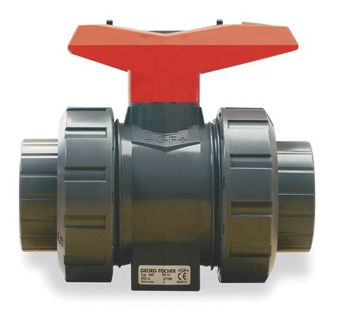 GF PIPING SYSTEMS Válvula Esférica CPVC Enchufe/(H)NPT x Enchufe/(H)NPT, Unión T, 1/2" Tamaño de ...