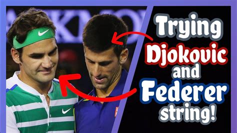 Trying Federer and Djokovic string for the first time! - Alex Tennis - YouTube