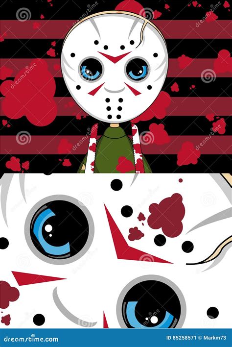 Spooky Cartoon Mini Serial Killer Stock Vector - Illustration of character, frightening: 85258571