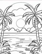 Sunset Coloring Sheets Free & Printable  Kokoprintcom sketch template