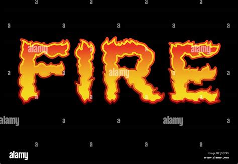 Texto de fuego.Llama la tipografía. Fiery letras letras ardiendo Imagen ...