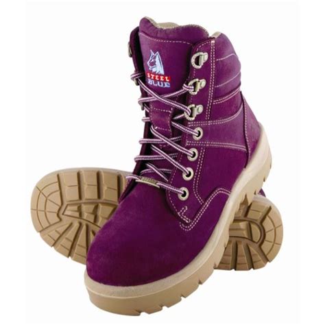 Southern Cross Ladies Purple Steel Cap Boot